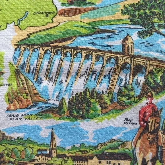 Vintage  Wales Tea Towel - Picture 4 of 10